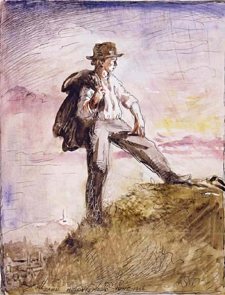 Sir William Orpen Self-Portrait in the hills above Huddersfield